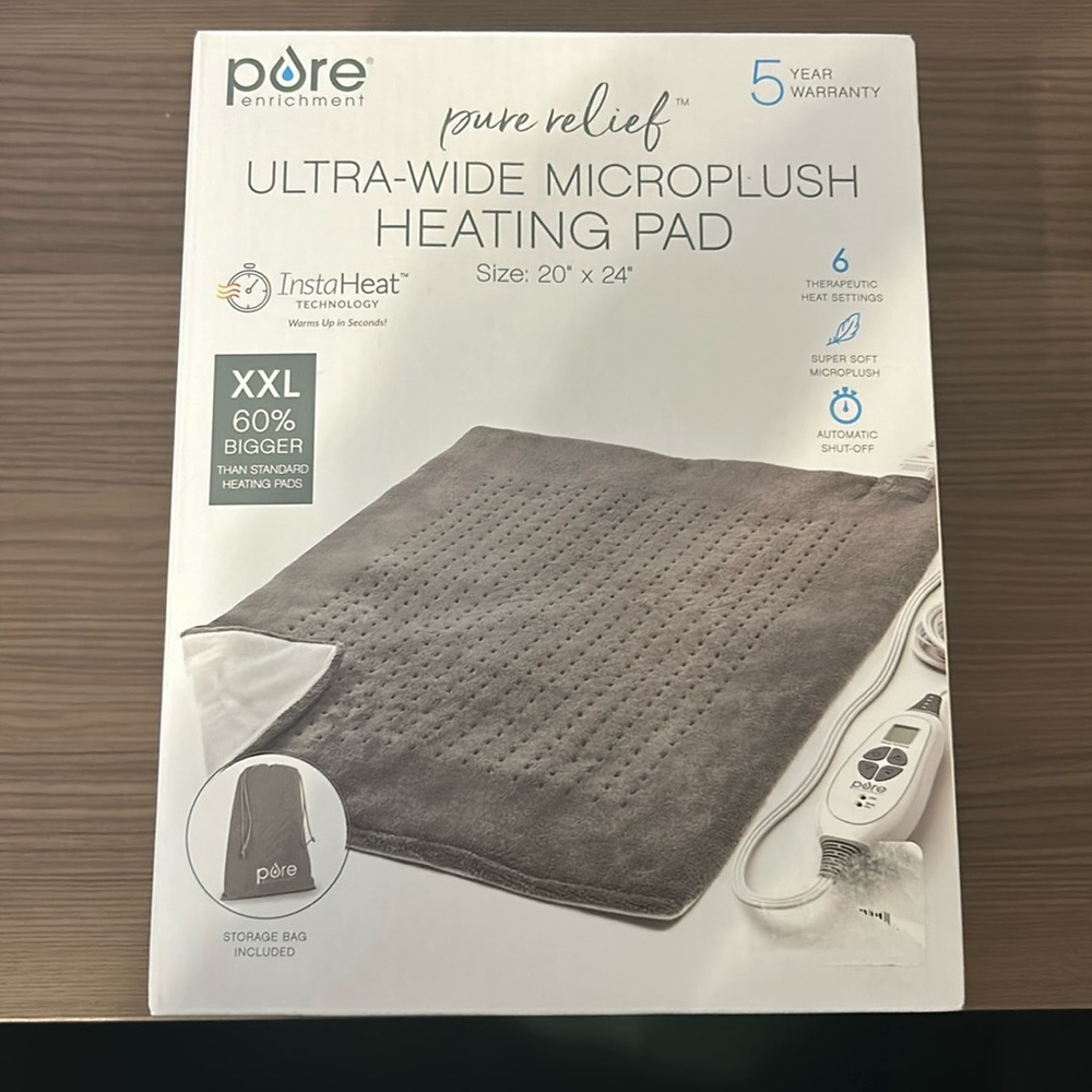 PureRelief XXL Ultra-Wide Microplush Heating Pad